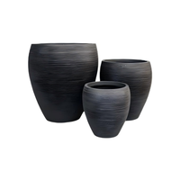 Pots de fleurs modernes écologiques en béton léger, hauteur 30/42/55 cm, pour usage intérieur/extérieur, maison et jardin, Ronglin