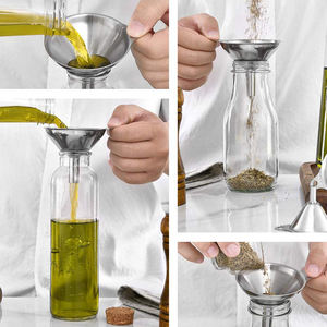 Corong <span class=keywords><strong>Mini</strong></span> Bubuk Memanggang Dapur, Alat Filter Minyak Kedelai Stainless Steel 3 Buah - Product Image 5