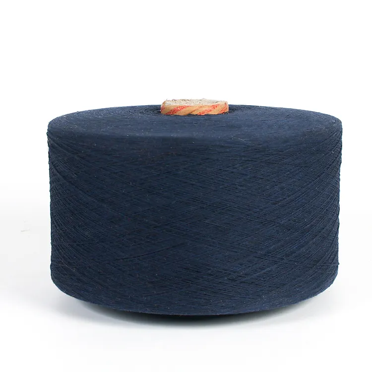 20/1 Nm34/1 navy blue cotton thread blend knitting yarn