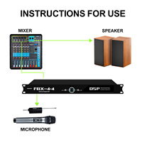Sistema DE SONIDO PARA KARAOKE de fiesta con equipo de audio supresor de retroalimentación de micrófono FBX4.4 para una experiencia de canto óptima