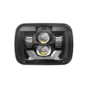 Truck Accessoires 5X7 "7X6 Inch Vierkante Led Koplamp Hoge Dimlicht Projector Koplamp Past Voor jeep Wrangler Yj Cherokee Xj