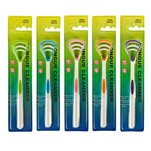 도매 OEM 플라스틱 혀 클리너 백태 제거기 소프트 그립 성인용 구강 위생 용품 입냄새 제거 도구 - Product Image 1