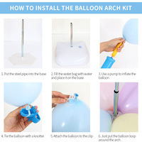 Ensemble de support de ballon en colonne Nicro, ensemble d'arche de ballon de table pour les anniversaires d'enfants, les mariages, les décorations de ballons, accessoires de décoration de fête