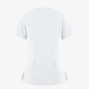 לבן רפואי הצוואר סקראבס מדים ערכות סיעוד ספנדקס ספנדקס יוניסקס עם מים חיתוך מתיחה curbs - Product Image 2