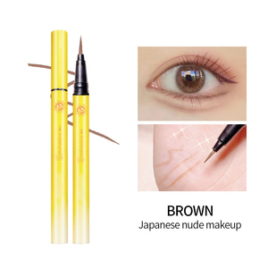 2022 Oem Logo personnalisé <span class=keywords><strong>noir</strong></span> néon imperméable coloré Eye Liner stylo Vegan mat étiquette privée paillettes marron Eye-Liner liquide - Product Image 2