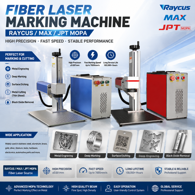 30W Laser Marking Machine Fiber Laser Engraver with Auto Focus Red Dot Pointer JPT MOPA M7 Laser Metal Cutting Machine