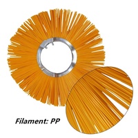 Brosse à neige robuste avec segments de remplacement en poly et acier mélangés, balai de nettoyage routier, brosse annulaire