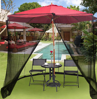 Auvent en maille Roma avec fermeture éclair - Moustiquaire de terrasse, abri de camping extérieur, tente pare-soleil