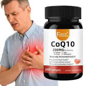 Suplemento Dietético de Extractos Vegetales de CoQ10 Shecome con Certificación GMP, Fabricante de Suplementos que Apoya la Función Saludable del Corazón, CoQ 240 Cápsulas Blandas - Product Image 1