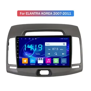 9 인치 안드로이드 12 QLED 스크린 4G + 64G 자동차 gps 네비게이션 라디오 현대 Elantra 2007-2011 한국 DVD 플레이어