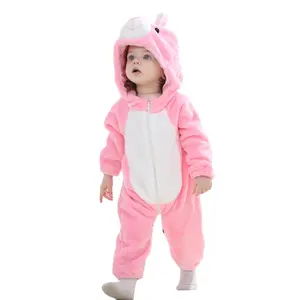 MICHLEY Ready to ship New Design Holiday Girls Bunny Jumpsuits Customize Pink Rabbit Baby Rompers Clothes