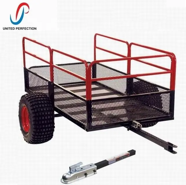 Bester Preis Mehrzweck zug hinter ATV DUMP TRAILER Metall anhänger kleiner ATV-Anhänger mit niedrigem MOQ