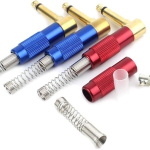 Conector de Micrófono Mono de 2 Pines con Enchapado en Oro de 6.35mm en Ángulo Recto para Equipos de Audio. - Product Image 2