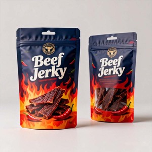 Sacs personnalisés pour viande séchée (<span class=keywords><strong>beef</strong></span> <span class=keywords><strong>jerky</strong></span>) avec impression numérique, qualité supérieure, faible MOQ, pour sachets en aluminium, fournisseur d'usine en gros - Product Image 1