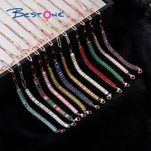 2025 Hiphop Chaîne Bracelets Multi Couleur Coloré Sans Fin O Anneau Lien Cubain Plaqué Or Bracelets De Mariage - Product Image 2