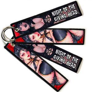 2026 New Trend <b>Custom</b> Logo Embroidered Motorcycle <b>Key</b> Chain Promotional Gift with Flag Embroidery Carabiner Keychain Tag - Product Image 1