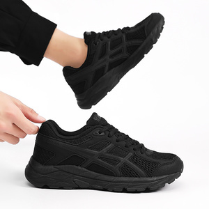 Zapatillas de running para hombre con amortiguación de gel, cordones, suela gruesa, transpirables, de malla, antideslizantes, con soporte de arco, ligeras para uso diario. - Product Image 5