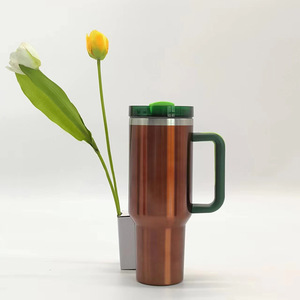 Vaso Térmico de Acero Inoxidable Transparente de 40 oz, Vaso Térmico de Gran Capacidad con Asa para Coche, Vaso Térmico con Pajita - Product Image 6