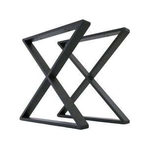 Custom Modern X-Shaped Wrought Iron Powder Coated Coffee <b>Table</b> <b>Legs</b> for Dining Kitchen Hotel Outdoor Living Room Bedroom - Product Image 1