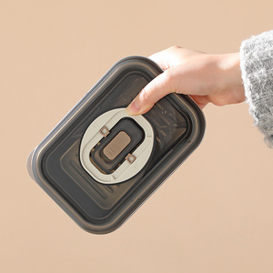 304 Stainless Steel Fresh-Keeping Box Sealed Leak-Proof Outdoor Rectangular Lunch/Fruit Box PP Lid Refrigerator Storage Single - Product Image 2