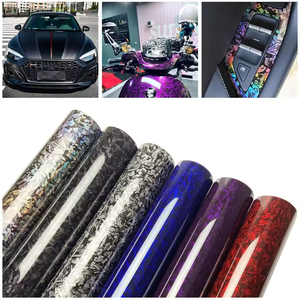 Vinilo de Fibra de Carbono Forjado de Alta Calidad al por Mayor con Papel Protector para Envoltura de Coches, Adhesivo de Cambio de Color para Automóviles - Product Image 3