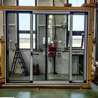 Portes coulissantes en verre pour patio, cadre en aluminium, double vitrage, taille personnalisée pour balcon et terrasse