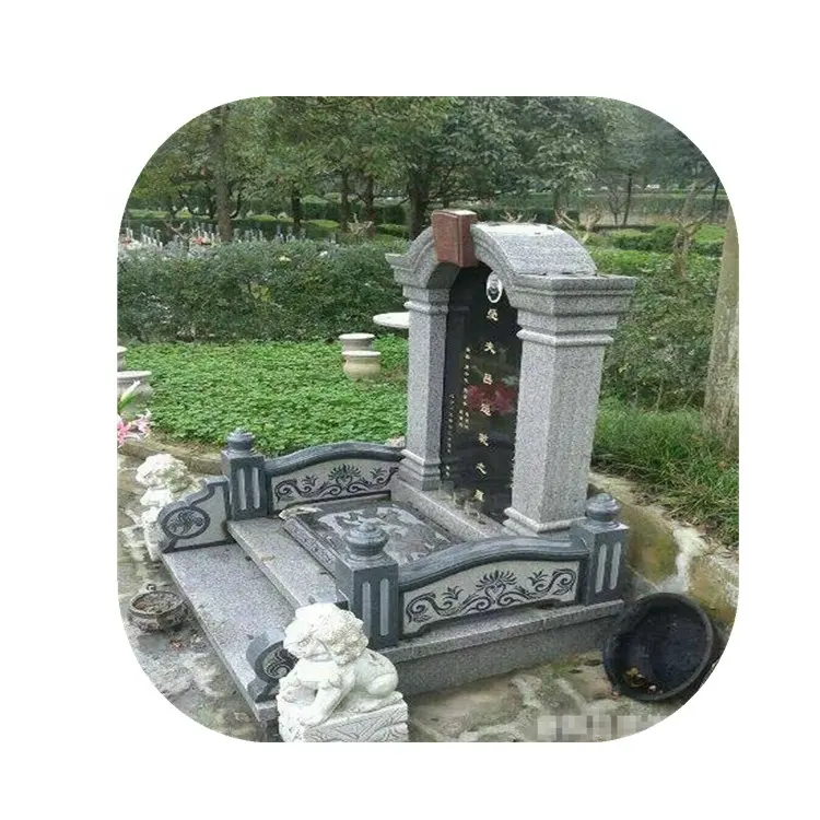 نصب الجرانيت شاهد القبر شاهد القبر شانشى الجرانيت الأسود نحت شواهد تذكارية الأحجار ل قبور headstones