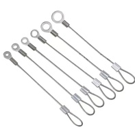 Câble en acier inoxydable 1/8x36 pouces, lanière de sécurité pré-crimpée avec boucle et œillet, accessoires de quincaillerie pour yachts et bateaux