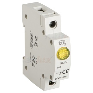 Indicador de Voltaje Ideal Kli Y, 230 V CA, 50 Hz, Montaje en Riel DIN, LED Amarillo - Product Image 1