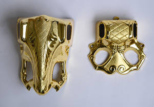 F-Model 7 articles funéraires articles en plastique cercueil matériel accessoires brillant couleur dorée cercueil décoration cercueil coin - Product Image 4