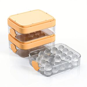 Moule à glaçons sphériques en silicone de qualité alimentaire pour l'été, bacs à glaçons en treillis pour cuisine, congélation rapide, démoulage facile, café, jus, whisky - Product Image 1