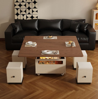 Table basse relevable 2-en-1 pour petit appartement, salon simple et moderne, multifonctionnelle pour la maison