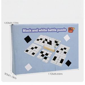 Rompecabezas de Bloques Blancos y Negros, Juguetes de Actividad Cognitiva, Regalos Ideales para Personas Mayores con Demencia - Product Image 6