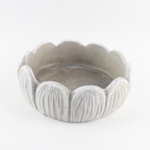 La mejor maceta de cemento gris hoja y maceta cilindro redondo decoración de maceta - Product Image 5