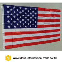 Drapeau américain 3x5 pieds en polyester 100% pour le 4 juillet, en stock à prix réduit