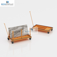 Chariot de transport en acier personnalisé avec étagère de présentation en forme de A, hauteur réglable et haute capacité de charge pour le stockage en entrepôt
