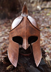 Casco Griego Pulido de Alta Calidad, Construcción en Acero, Inspiración Histórica, Apariencia Antigua, para Exhibición, Disfraces y Eventos - Product Image 2