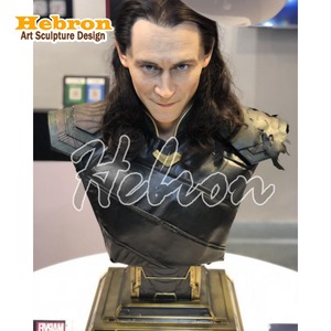 Statue de <span class=keywords><strong>Loki</strong></span> en résine et fibre de verre de qualité supérieure, buste de collection, figurine d'<span class=keywords><strong>action</strong></span> grandeur nature, statue de Thor - Product Image 3