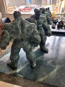Nueva Escultura de Mármol Verde Pulido con Diseño de Superhéroe, <span class=keywords><strong>Hulk</strong></span> de 350 mm - Product Image 6