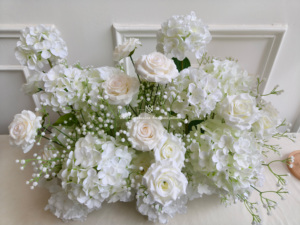 صف وردي صناعي من الورود محاكاة لنجوم متلألئة لتزيين ممرات الزفاف وديكور الزهور الاحترافي - Product Image 5