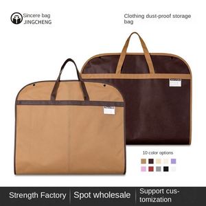 Housse de protection anti-poussière en non-tissé à fermeture éclair pour vêtements, sac de rangement suspendu pour l'agriculture et l'industrie, emballage pour doudounes et vêtements - Product Image 3