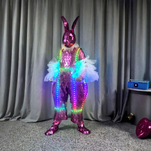 Funtoys, el Nuevo y Popular Disfraz de Robot con Luces LED Plateadas, Disfraz de Espejo Plateado para <span class=keywords><strong>Mujer</strong></span>, para Fiestas y Actuaciones - Product Image 2