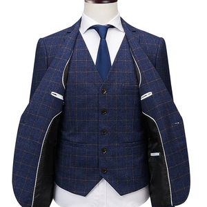 Traje de <span class=keywords><strong>hombre</strong></span> azul acuamarina de 3 piezas, estilo americano, uniforme de oficina, talla grande, frente plano, de un solo botón, transpirable - Product Image 3