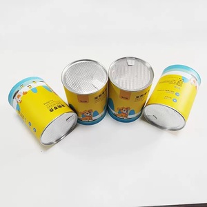Food Grade Cardboard Pet <b>Snack</b> Cylinder <b>Container</b> Airtight Custom Printed Labeling Dog Cat Freeze Dried Food - Product Image 2