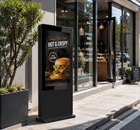 Pantalla Digital Exterior Personalizada de 55 Pulgadas, Tótem Publicitario LCD Resistente al Agua para Centros Comerciales