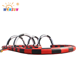WINSUN <b>Inflatable</b> Bumper <b>Car</b> Track Outdoor Go Kart Race Course PVC CE Certified Custom Logo for Kids Party Rental Event - Product Image 1