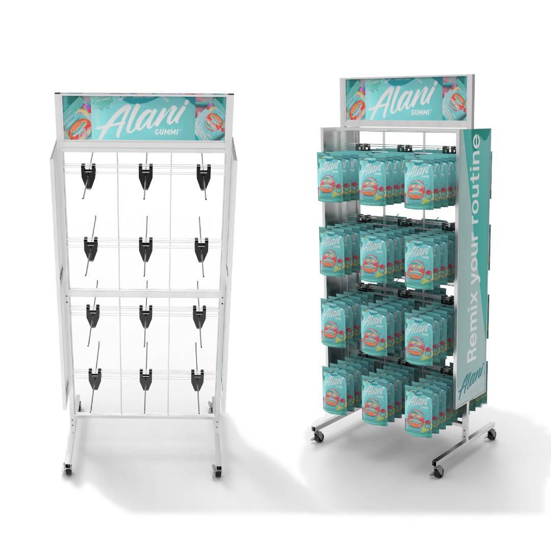 Custom High-Quality Heavy-Duty Snack & Candy Metal Display Rack for Food Packaging in Supermarkets & Retail Stores — view 2
