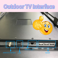 Téléviseur extérieur haute luminosité IP55 65 étanche 4K Google TV pour usage commercial