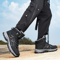 Bottes de randonnée d'extérieur pour hommes, grande taille, respirantes, imprimées, imperméables, chaudes, confortables, chaussures de sport décontractées pour l'hiver