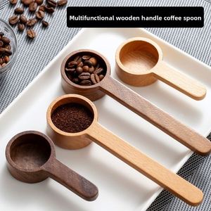 Solid Wood Black Walnut Coffee Bean <b>Spoon</b> Gram Weight Quantitative <b>Measuring</b> <b>Spoon</b> for Coffee Powder and Milk Powder - Product Image 2